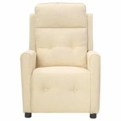 VidaXL Fauteuil électrique de massage Crème Tissu -Fauteuils électriques Soldes image 3 3098922