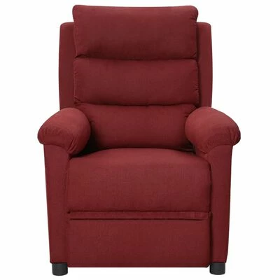 VidaXL Fauteuil électrique de massage Rouge bordeaux Tissu 3 VidaXL Fauteuil électrique de massage Rouge bordeaux Tissu – Image 3