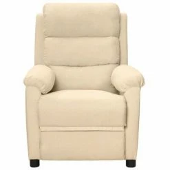 VidaXL Fauteuil électrique de massage Crème Tissu 8 VidaXL Fauteuil électrique de massage Crème Tissu -Fauteuils électriques Soldes image 3 3098984