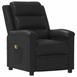 VidaXL Fauteuil électrique de massage Noir Similicuir -Fauteuils électriques Soldes image 3 3098994