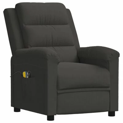 VidaXL Fauteuil électrique de massage Gris foncé Velours 3 VidaXL Fauteuil électrique de massage Gris foncé Velours – Image 3