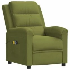 VidaXL Fauteuil électrique de massage Vert clair Velours -Fauteuils électriques Soldes image 3 3099015
