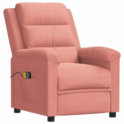 VidaXL Fauteuil électrique de massage Rose Velours 3 VidaXL Fauteuil électrique de massage Rose Velours – Image 3