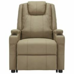 VidaXL Fauteuil inclinable de massage Cappuccino Similicuir -Fauteuils électriques Soldes image 3 3100335
