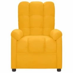 VidaXL Fauteuil de massage inclinable électrique Jaune Tissu -Fauteuils électriques Soldes image 3 3100339