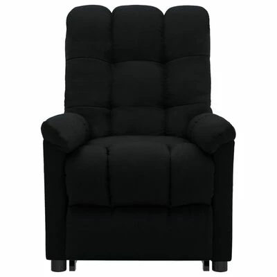 VidaXL Fauteuil inclinable de massage Noir Tissu 3 VidaXL Fauteuil inclinable de massage Noir Tissu – Image 3