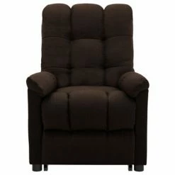 VidaXL Fauteuil inclinable de massage Marron foncé Tissu 8 VidaXL Fauteuil inclinable de massage Marron foncé Tissu -Fauteuils électriques Soldes image 3 3100357
