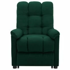 VidaXL Fauteuil inclinable de massage Vert foncé Tissu 8 VidaXL Fauteuil inclinable de massage Vert foncé Tissu -Fauteuils électriques Soldes image 3 3100358
