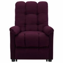 VidaXL Fauteuil inclinable de massage Violet Tissu 8 VidaXL Fauteuil inclinable de massage Violet Tissu -Fauteuils électriques Soldes image 3 3100359