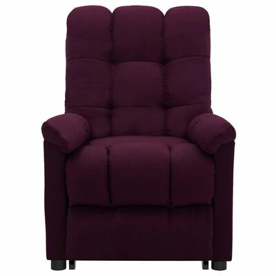 VidaXL Fauteuil inclinable de massage Violet Tissu 3 VidaXL Fauteuil inclinable de massage Violet Tissu – Image 3
