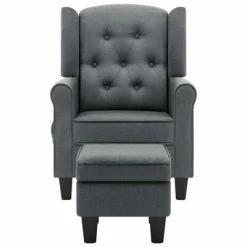 VidaXL Fauteuil de massage avec repose-pied Gris clair Tissu -Fauteuils électriques Soldes image 3 320161