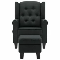 VidaXL Fauteuil de massage avec repose-pied Gris foncé Tissu -Fauteuils électriques Soldes image 3 320162