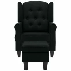 VidaXL Fauteuil de massage avec repose-pied Noir Tissu -Fauteuils électriques Soldes image 3 320163