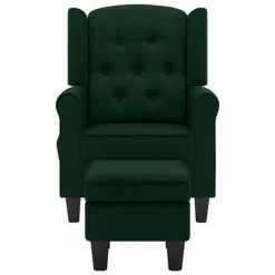 VidaXL Fauteuil de massage avec repose-pied Vert foncé Tissu -Fauteuils électriques Soldes image 3 320167