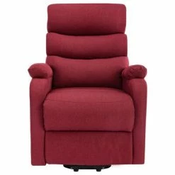 VidaXL Fauteuil inclinable de massage Rouge bordeaux Tissu -Fauteuils électriques Soldes image 3 321249