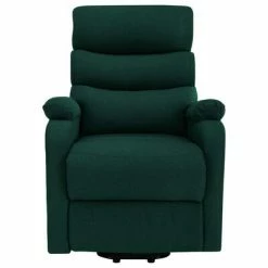 VidaXL Fauteuil inclinable de massage Vert foncé Tissu -Fauteuils électriques Soldes image 3 321252