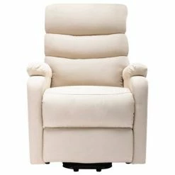 VidaXL Fauteuil inclinable de massage Crème Tissu -Fauteuils électriques Soldes image 3 321255