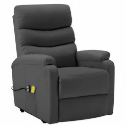 VidaXL Fauteuil inclinable de massage Anthracite Similicuir -Fauteuils électriques Soldes image 3 321286