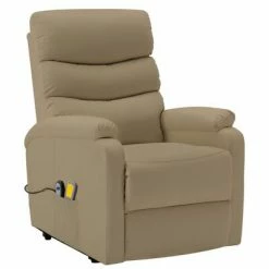 VidaXL Fauteuil inclinable de massage Cappuccino Similicuir -Fauteuils électriques Soldes image 3 321289