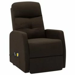 VidaXL Fauteuil inclinable de massage Marron foncé Tissu 8 VidaXL Fauteuil inclinable de massage Marron foncé Tissu -Fauteuils électriques Soldes image 3 321347