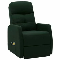 VidaXL Fauteuil inclinable de massage Vert foncé Tissu 8 VidaXL Fauteuil inclinable de massage Vert foncé Tissu -Fauteuils électriques Soldes image 3 321348