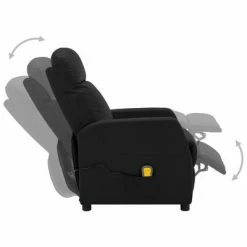 VidaXL Fauteuil de massage inclinable Noir Similicuir -Fauteuils électriques Soldes image 3 321359