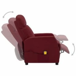VidaXL Fauteuil de massage inclinable Rouge bordeaux Similicuir 8 VidaXL Fauteuil de massage inclinable Rouge bordeaux Similicuir -Fauteuils électriques Soldes image 3 321363