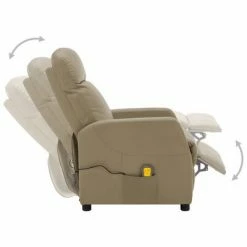 VidaXL Fauteuil de massage inclinable Cappuccino Similicuir -Fauteuils électriques Soldes image 3 321365