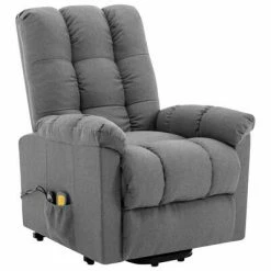 VidaXL Fauteuil inclinable de massage Gris clair Tissu -Fauteuils électriques Soldes image 3 321390