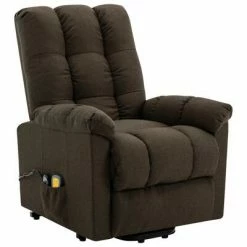 VidaXL Fauteuil inclinable de massage Marron Tissu -Fauteuils électriques Soldes image 3 321394