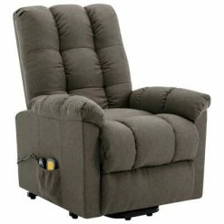 VidaXL Fauteuil inclinable de massage Taupe Tissu -Fauteuils électriques Soldes image 3 321398