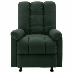 VidaXL Fauteuil de massage inclinable Vert foncé Tissu -Fauteuils électriques Soldes image 3 321416