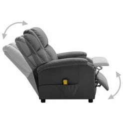VidaXL Fauteuil de massage inclinable Anthracite Similicuir -Fauteuils électriques Soldes image 3 322432