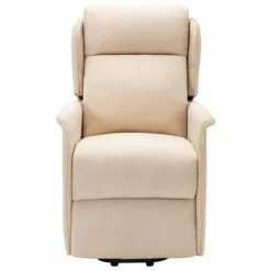 VidaXL Fauteuil de massage inclinable Crème Tissu -Fauteuils électriques Soldes image 3 324040