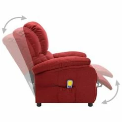 VidaXL Fauteuil de massage inclinable Rouge bordeaux Tissu -Fauteuils électriques Soldes image 3 324082