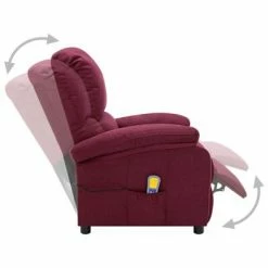 VidaXL Fauteuil de massage inclinable Violet Tissu 8 VidaXL Fauteuil de massage inclinable Violet Tissu -Fauteuils électriques Soldes image 3 324086