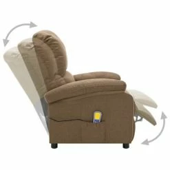 VidaXL Fauteuil de massage inclinable Taupe Tissu -Fauteuils électriques Soldes image 3 324087