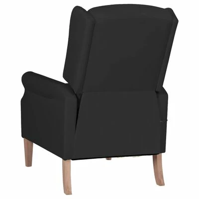 VidaXL Fauteuil de massage inclinable Noir Tissu 3 VidaXL Fauteuil de massage inclinable Noir Tissu – Image 3