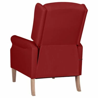 VidaXL Fauteuil de massage inclinable Rouge bordeaux Tissu 3 VidaXL Fauteuil de massage inclinable Rouge bordeaux Tissu – Image 3
