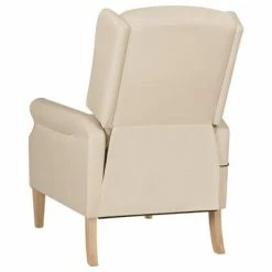 VidaXL Fauteuil de massage inclinable Crème Tissu -Fauteuils électriques Soldes image 3 329277