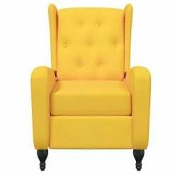 VidaXL Fauteuil de massage inclinable Jaune Velours -Fauteuils électriques Soldes image 3 329359
