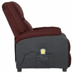 VidaXL Fauteuil de massage inclinable Violet Similicuir et tissu -Fauteuils électriques Soldes image 3 329502