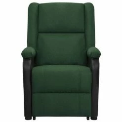VidaXL Fauteuil de massage inclinable Vert foncé Tissu 8 VidaXL Fauteuil de massage inclinable Vert foncé Tissu -Fauteuils électriques Soldes image 3 329519