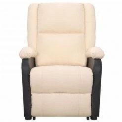 VidaXL Fauteuil de massage inclinable Crème Tissu -Fauteuils électriques Soldes image 3 329522
