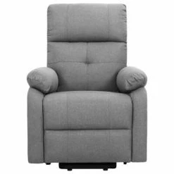 VidaXL Fauteuil de massage inclinable Gris clair Tissu -Fauteuils électriques Soldes image 3 329595
