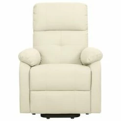 VidaXL Fauteuil de massage inclinable Crème Tissu -Fauteuils électriques Soldes image 3 329604