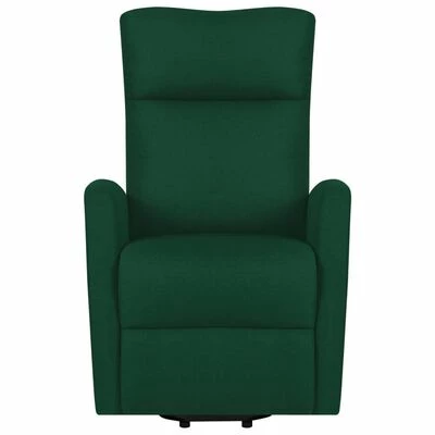 VidaXL Fauteuil de massage inclinable Vert foncé Tissu 3 VidaXL Fauteuil de massage inclinable Vert foncé Tissu – Image 3