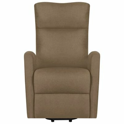 VidaXL Fauteuil de massage inclinable Taupe Tissu 3 VidaXL Fauteuil de massage inclinable Taupe Tissu – Image 3
