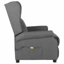 VidaXL Fauteuil de massage inclinable Gris clair Tissu -Fauteuils électriques Soldes image 3 329649