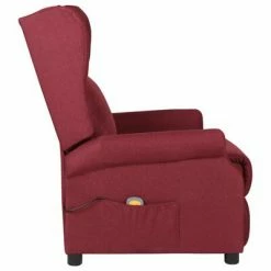 VidaXL Fauteuil de massage inclinable Rouge bordeaux Tissu -Fauteuils électriques Soldes image 3 329652